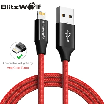 BlitzWolf Cablu USB Pentru iPhone Cablu de 1m 1.8 m Telefon Mobil Cabluri USB Cablu de Încărcător de Telefon Pentru iPhone X 8 Plus 7 6s Plus Pentru iPad