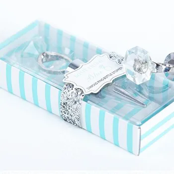Blue Diamond Inel, Dop Sticla Cadou de Nunta Dopuri de Vin cabină de Duș de Mireasă Favoruri 10buc