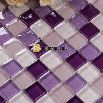 Blând violet violet cristal de culoare mozaic de sticla bucatarie backsplash baie duș gresie șemineu mozaic HMB1228