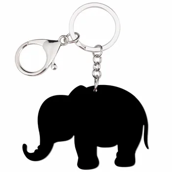 Bonsny Acrilice Jungle Elephant Bijuterii Brelocuri Brelocuri Pentru Femei Sac Fată De Conducere Auto Cheie Geantă Portofelul Farmece Breloc