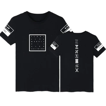 BTS KPOP Monsta X Concert Același Tipărite O-Gat Maneci Scurte T Shirt Pentru Femei Barbati I. M JOOHEON din Bumbac T-Shirt Câteva Haine S-4XL