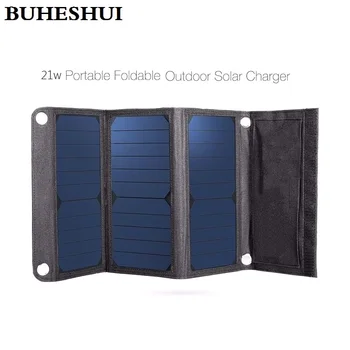 BUHESHUI 21W Pliabil Încărcător Solar Panou Solar Încărcător Pentru iphone Dual USB de Ieșire Încărcător de Baterie Sunpower de Înaltă Eficiență