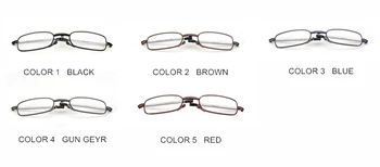 Calitate De Top Marcă De Pliere Ochelari De Citit 5 Culori Femei Bărbați Portabil Cadru Metalic Anti Oboseala Pliabil Presbyopic Ochelari De R117