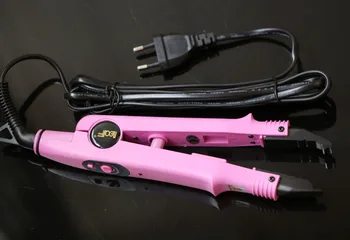 Calitate super frumoasa culoare roz PLACĂ PLANĂ de Fuziune Extensie de Păr Keratina Instrument de Lipire de Căldură de Fier de păr conector