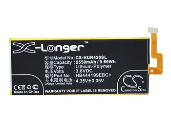 Cameron Sino Înaltă Calitate Baterie de 2550mAh HB444199EBC+ pentru Huawei C8818, CHC-U01, CL00, TL00H, UL00, G Play Mini, G650, Honor 4C