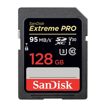 Card de Memorie SanDisk Extreme Pro SDXC Card SD 95MB/s Citire 90MB/s la Scriere 128GB Class10 C10 U3 V30 UHS-I 4K Pentru Camera SDXXG