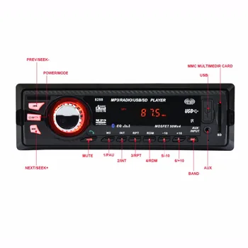 CARKUCO Auto MP3 Player, Radio FM, Bluetooth 1 DIN Car Audio Stereo Auto Digital Media U Disc Securizat AUX-IN, MP3 Playere Auto