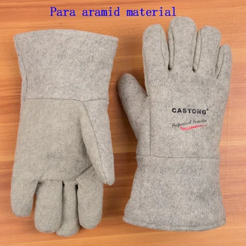 CASTONG 500 de grade temperatură înaltă mănuși de Aramidă + folie de aluminiu rezistente la foc mănuși ignifuge Anti-opărire proteja mănuși