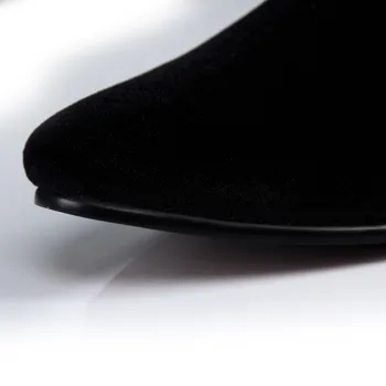 Catifea Neagră Mocasini Barbati Alunecare Pe Pantofi Rochie Handmade Marca De Sex Masculin Pantofi Plat Vânzări Prințul Albert Papuci