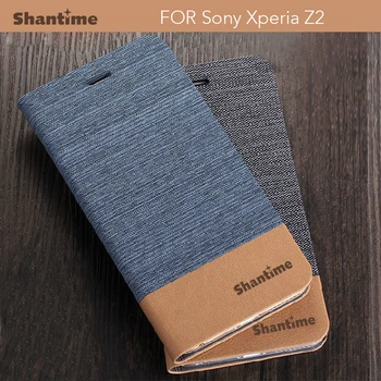 Caz Acoperire Pentru Sony Xperia Z2 Flip Portofel Din Piele De Caz Pentru Sony Xperia Z2 Silicon Capacul Din Spate Caz Cu Suport Card Stand De Design