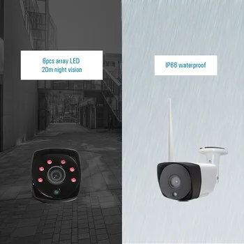 CCTV aparat de Fotografiat Sistem H. 265+ 8CH Wireless HD 1080P 20m Viziune de Noapte de P2P Impermeabil de Securitate Acasă Wifi în aer liber, Sistem de Camera IP