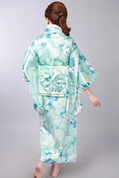 Cele mai noi Epocă Yukata Femeile Japoneze din Satin Haori Kimono Obi Rochie de petrecere Mujeres Quimono Transport Gratuit H0047