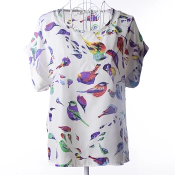 Cele mai noi Femeile de Moda de Primăvară-Vară Șifon Bluza Casual Camasa Topuri Largi Retro Print Bluza Plus Dimensiune M la 2XL