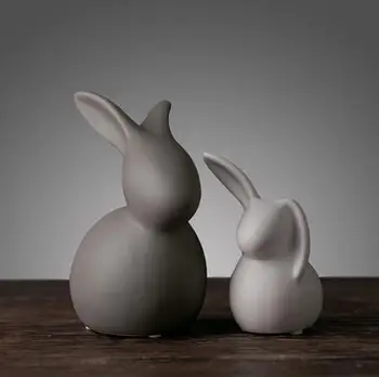 Ceramica iepure decor acasă meserii, desktop mici ornamente și modele în miniatură