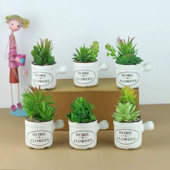 Ceramica Tambur ghiveci pentru bonsai Mix plante Suculente Artificiale cactus cu set vaza de Flori false desktop plante pervaz decor