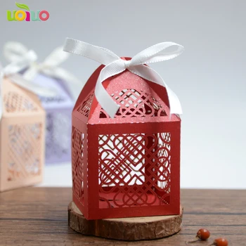 Cerul albastru de dragoste inima tăiere cu laser, manual de nunta dulce box cutie de hârtie de dimensiuni mici chineză tradițională cutie de bomboane