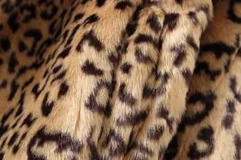 CFYH 2018 Noua Moda Sacouri Femei Casual de Lux Clasic Leopard de Imprimare Strat Outwear Femei Toamna Iarna Jacheta de Faux Blana