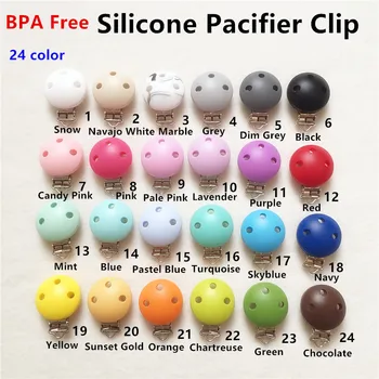 Chenkai 50PCS BPA Gratuit DIY Silicon Rotunde Copil Suzeta Dummy Teether Clipuri Suzeta asistență medicală de Jucărie Accesoriu Titularul Clipuri