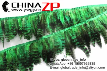 CHINAZP Fabrica Ieftine en-Gros 10Yards/lot Selectat, de Calitate de Top Vopsit Verde Chinchilla Cocoș Pene Fringe Trim
