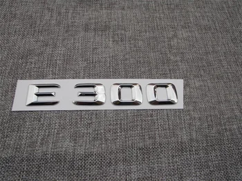 Chrome Plastic ABS Portbagaj Spate Scrisori Insigna Emblema Decal Autocolant pentru Mercedes Benz E Class E300