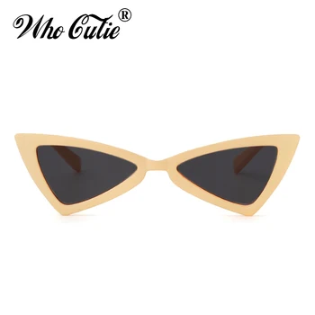 CINE CUTIE 2018 Triunghi Roșu ochelari de Soare Sexy Femei de Brand Designer de Epocă Ochi de Pisica Cadru Tentă de Lentile de Ochelari de Soare Cateye Nuante OM470