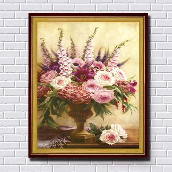 Clasic trandafir roz flori peisaj panza tiparituri ulei de tablou imprimat pe panza de casa de perete camera de decorare arta de poze