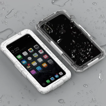 Colorate Scufundări Caz Pentru iPhoneX 7 7 Plus la Șocuri Snowproof Capac transparent PC TPU Hibrid rezistent la apa Caz Pentru iPhone66s 8 8Plus