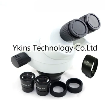 Continua zoom 7-45X industria microscop stereo Binocular cap+0,5 X Sau 2.0 X obiectiv pentru telefon pcb reparații