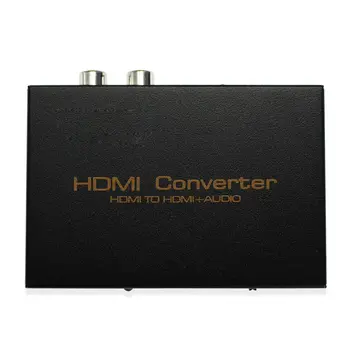 Convertor HDMI Splitter Audio HD 1080P HDMI la HDMI Audio SPDIF + RCA L/R Audio Splitter Extractor cu sursa de Alimentare Adaptor
