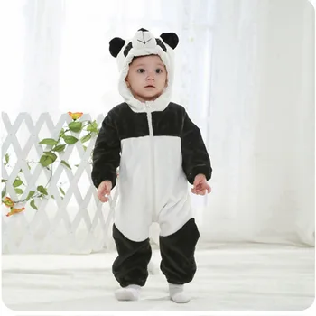 Copil Fată Băiat Cu Glugă Salopetă De Animale Cosplay Costum Nou-Născut Salopeta Panda Haine
