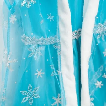 Costum Elsa Dulce Gât Rotund Maneca Scurta Zăpadă Imprimare Fete Printesa Rochie Din Două Piese Jurk Cenusareasa Vestidos Menina Costum