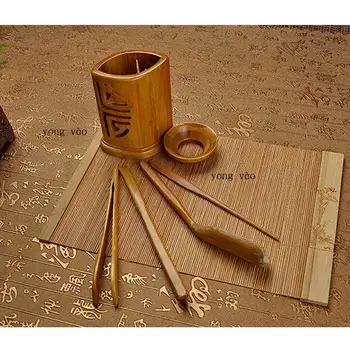 Creative Bamboo Chineză Kung fu Ceai Set de Ceai Accesoriu Liujunzi Ceai, Set 6 buc