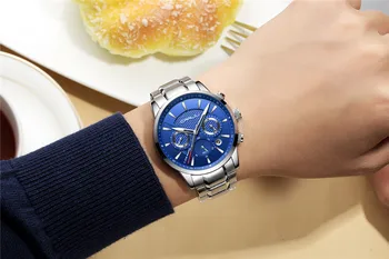 CRRJU de Moda de Top de brand de Lux ceasuri barbati de Moda casual farmec cronograf rece sport barbati cuarț încheietura ceas rezistent la apa 30M