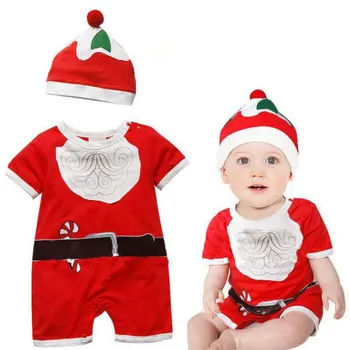 Crăciun pentru copii Haine Copii Baieti Fete Salopetă+Pălărie Salopeta Tinutele Set Mos Craciun Costume Copii Fată Dress