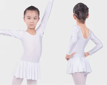 Cu mâneci lungi Spandex Gimnastica Tricou pentru Fete Rochie pentru Balet Îmbrăcăminte de Copii de Dans Uzura