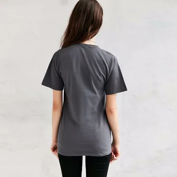 Darcydebie Fierbinte Gri Femeile O-Gât de Moda T-Shirt Mâneci Scurte Scrisoare Noul T-Shirt Plus Dimensiune S-XXL Tricou Iubit