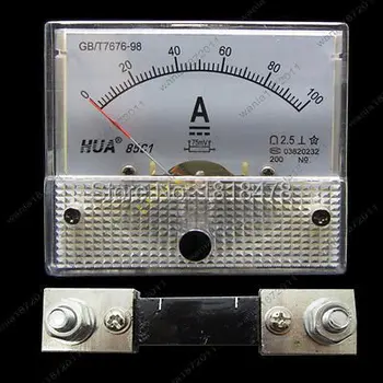 DC 100A Ampermetru Analogic de Panou AMP Curent Metru 85C1 Manometru 0-100A DC + Șunt