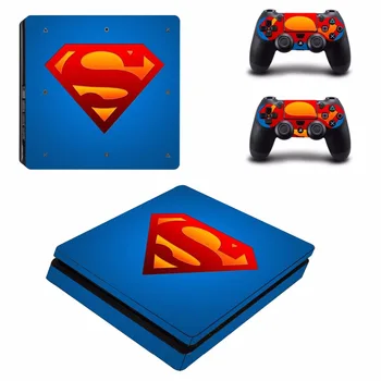DC Superman Decal PS4 Slim Piele Autocolant Pentru Sony PlayStation 4 Console si Controllere PS4 Slim Piei Autocolant Vinil
