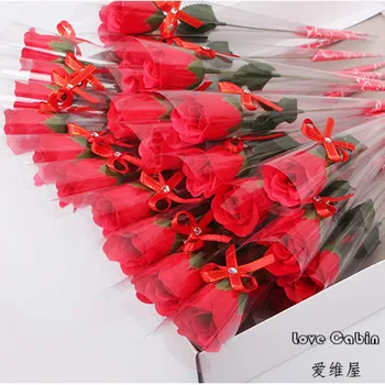De Baie cu aromă de Săpun de Trandafir Săpun Petală de Floare cu o Cutie-Cadou De Nunta, Ziua Îndrăgostiților, Ziua mamei Cadou de Ziua Profesorului