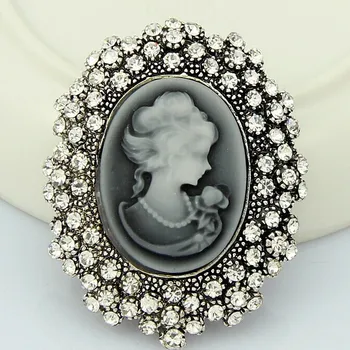 De bună Calitate Vintage Broșe Mai frumoasă Aniversare de Bijuterii Precioso de Brand Cristal Brose Argint Antic Rășină Broșă Pin Bijoux VAZ