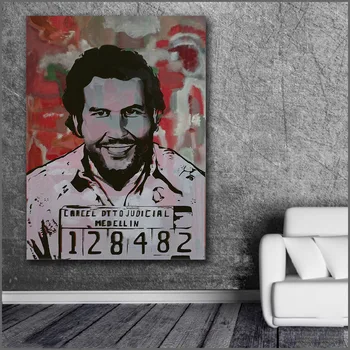 De mari Dimensiuni de Imprimare Abstract Pablo Escobar Artă Home Decor Living Modern Imprimare Panza Tablouri fără ramă