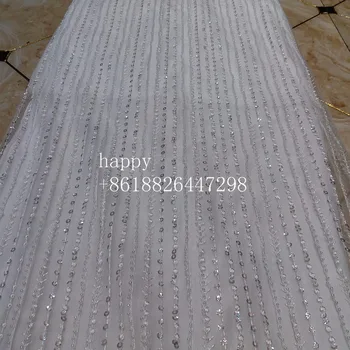 De moda rochie de mireasa de culoare alb/albastru/roz cu paiete dantelă tesatura 51