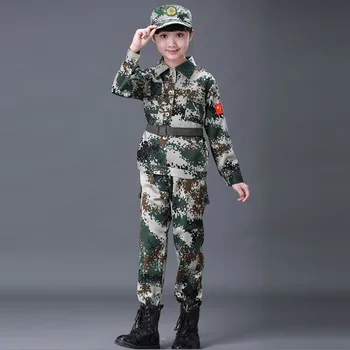 De Vară Pentru Copii Armata Camuflaj Camuflaj Militar Soldat Marin Costum De Uniformă Militară De Performanță Costum De Scena