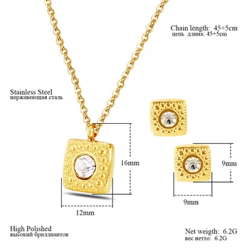 De Vânzare de aur Alibaba en-Gros de Culoare de Aur Femei Set de Bijuterii cu Cristal