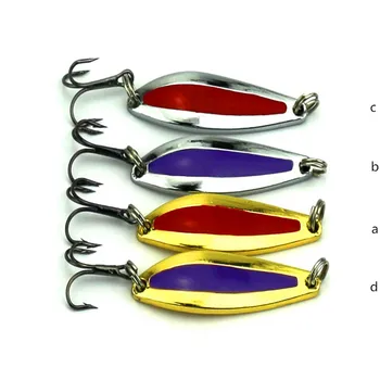 De Vânzare la cald 4buc/lot de Pescuit Nada metal bionic momeală Greu de sârmă lingura Momeala 4.3 CM 5.5 g cu JIG 8# CÂRLIG 4 culori de brand