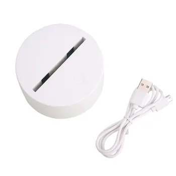 De Vânzare la cald 7 Culori Cablu USB Atinge Lampa de Bază Pentru 3D LED Lumina de Noapte de Înlocuire de Bază Alb de Masă Decor Birou Titularul Picătură de Transport maritim