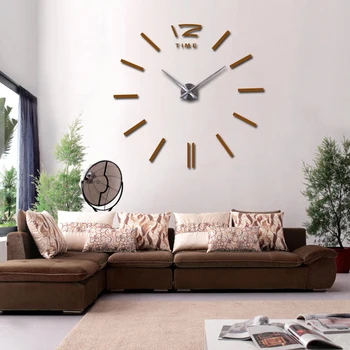 De vânzare la cald ceas de perete mare decorative, ceasuri de perete decor acasă diy ceasuri living reloj murală autocolant
