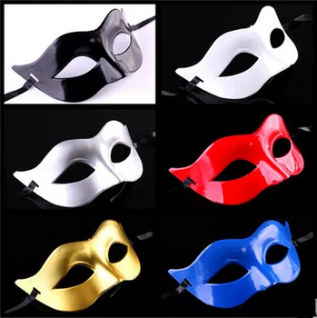 De vânzare la cald Femei/Bărbați Venețiană de Argint mascaradă masca pentru Petrecere Bal mascat negru alb roșu albastru,transport Gratuit.
