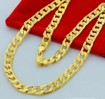De înaltă Calitate cu Aur de 24K Coliere Bijuterii en-Gros Lanț de Bărbați Coliere