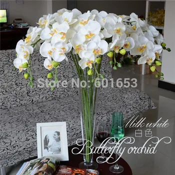 De înaltă calitate, decor nunta cu flori decorative acasă floare fluture orhidee, flori de mătase artificială de flori 10BUC/LOT